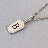 White Gold Luna Letter Pendant