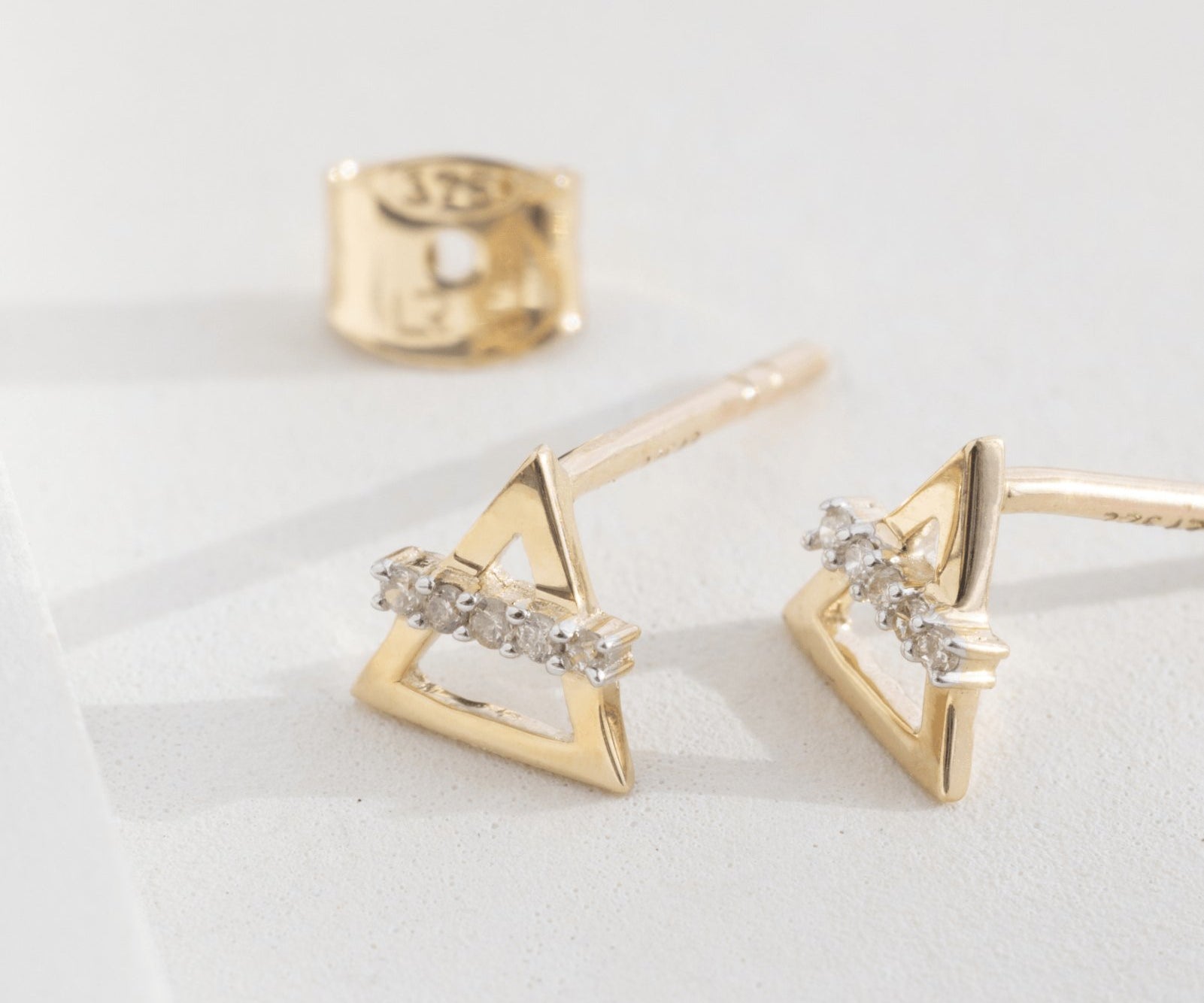 Picture of Luna Rae Solid 9k Gold Air Element Studs
