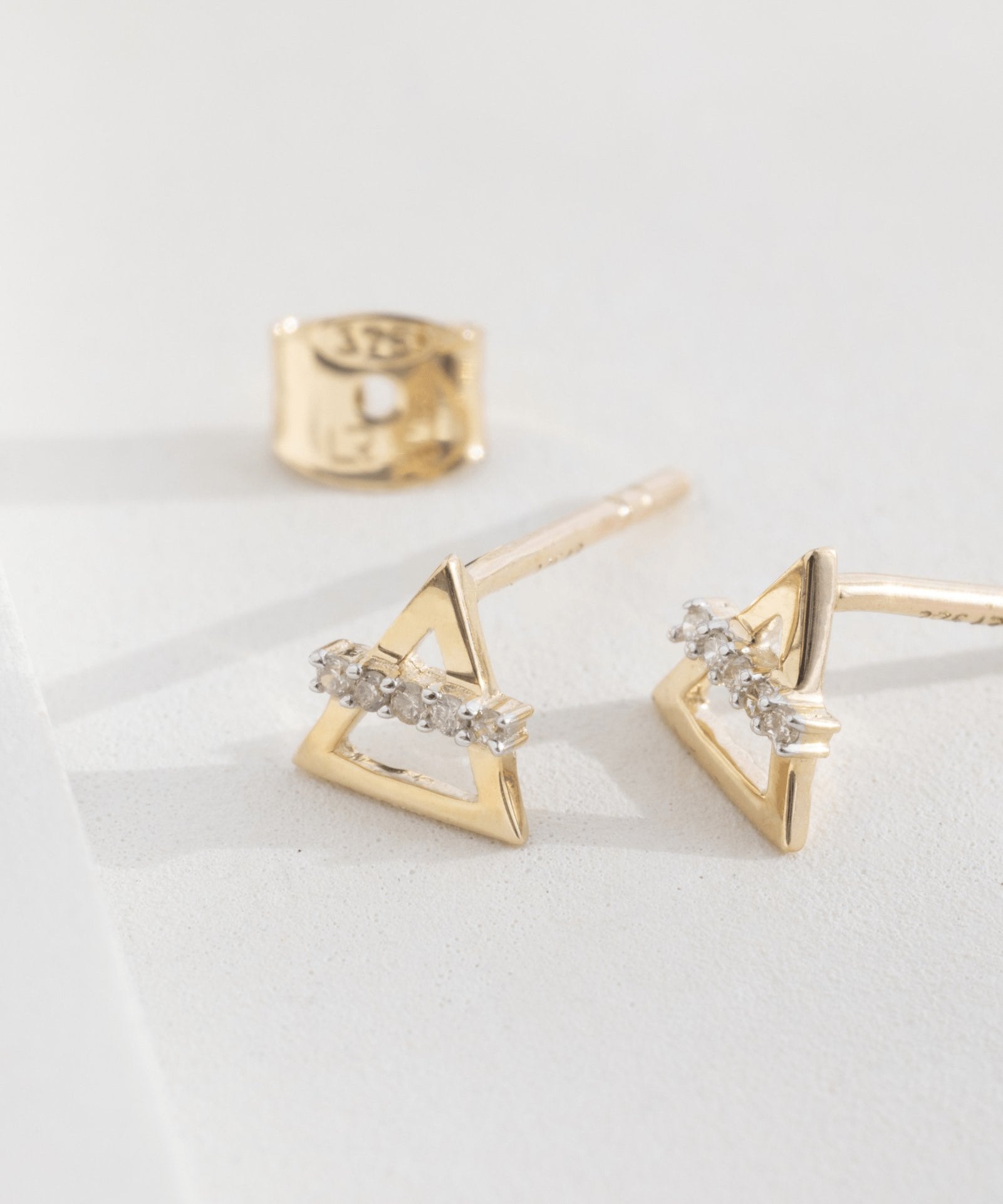 Picture of Luna Rae Solid 9k Gold Air Element Studs
