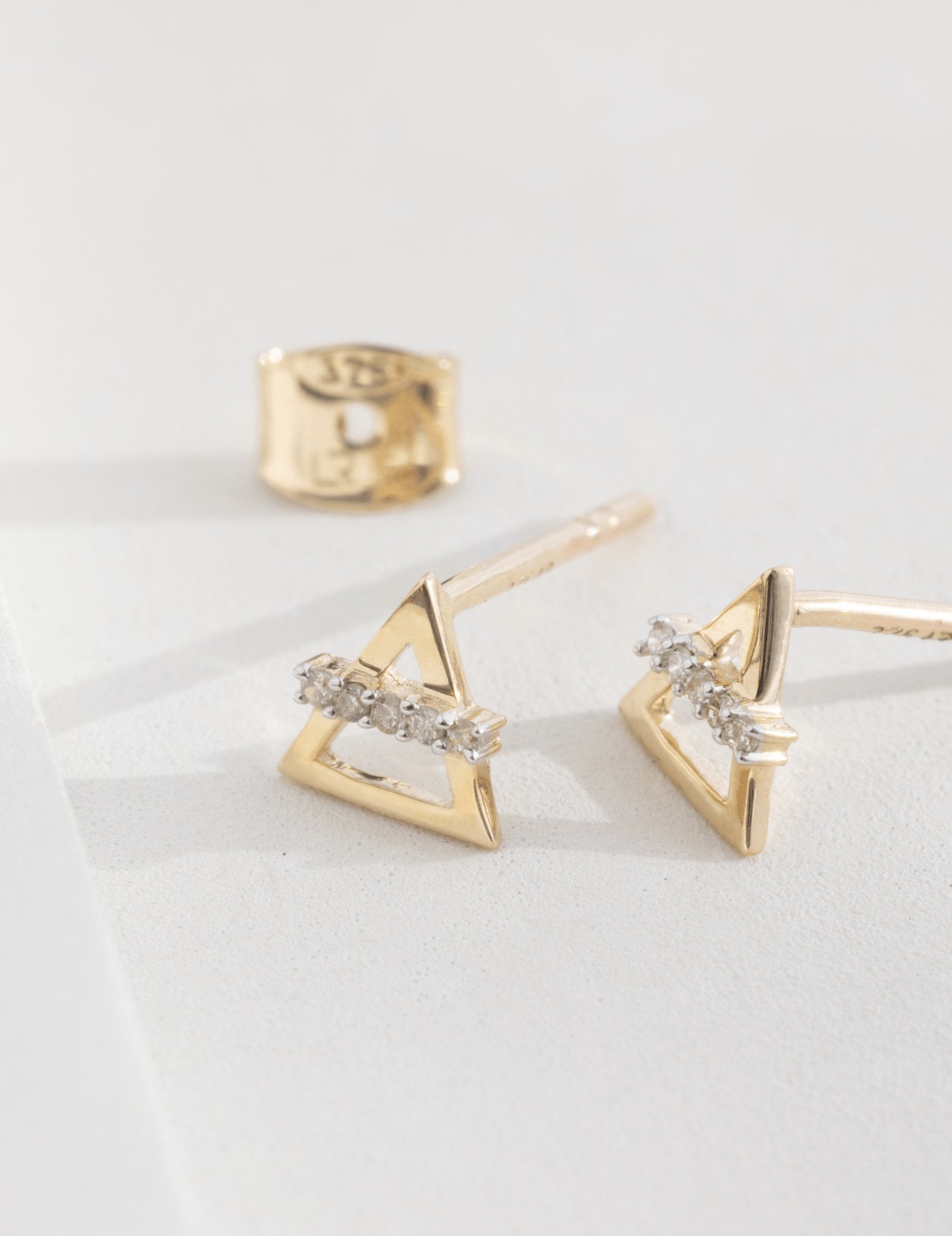 Picture of Luna Rae Solid 9k Gold Air Element Studs