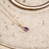 Picture of Luna Rae Solid 9k Gold Amethyst Necklace