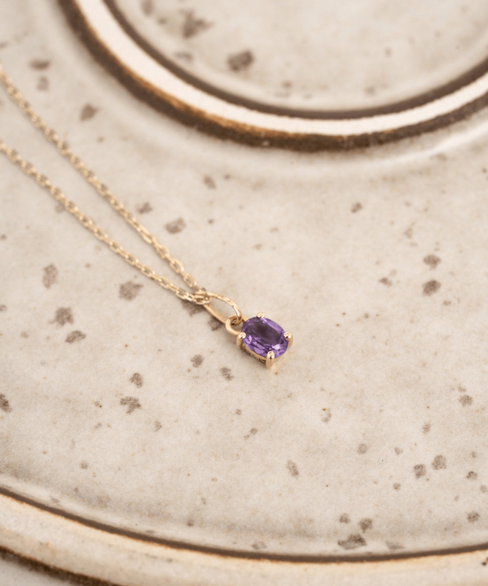 Picture of Luna Rae Solid 9k Gold Amethyst Necklace