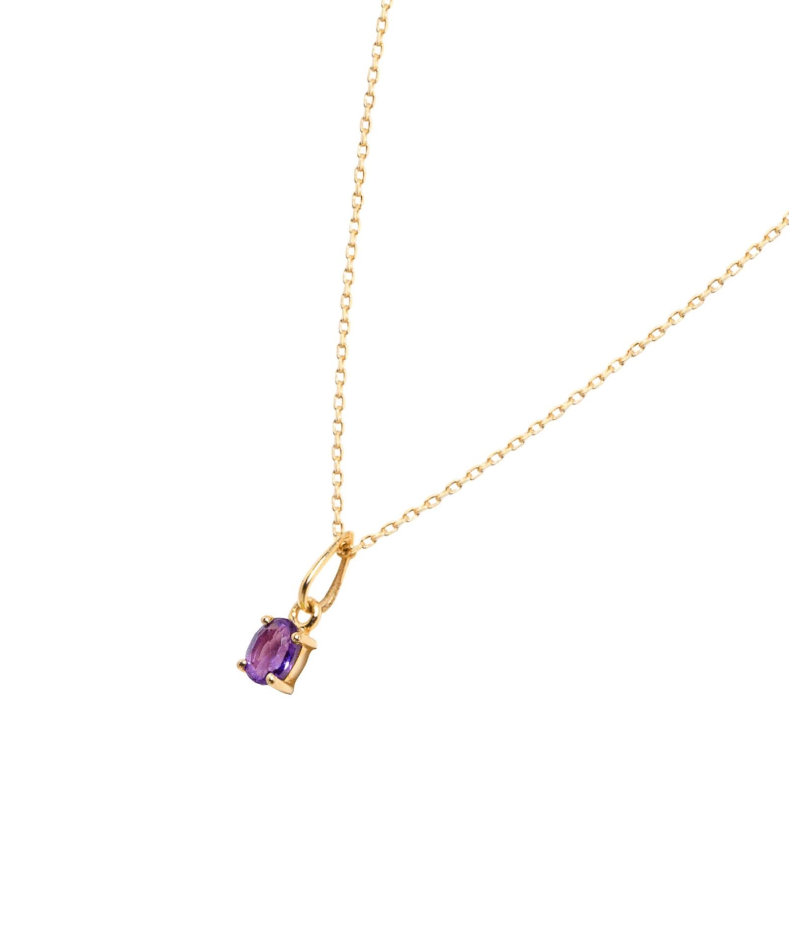 Picture of Luna Rae Solid 9k Gold Amethyst Necklace