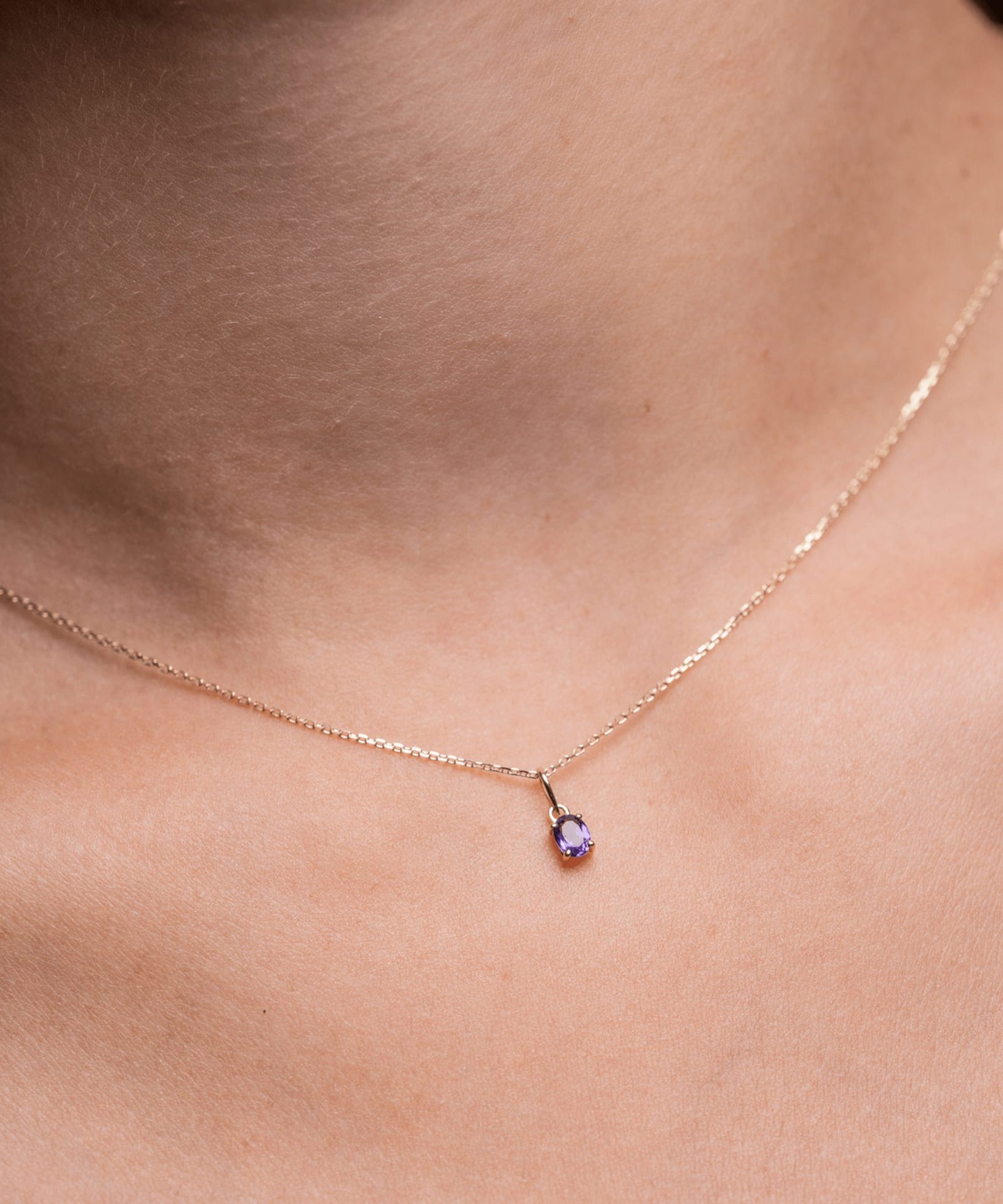 Picture of Luna Rae Solid 9k Gold Amethyst Necklace