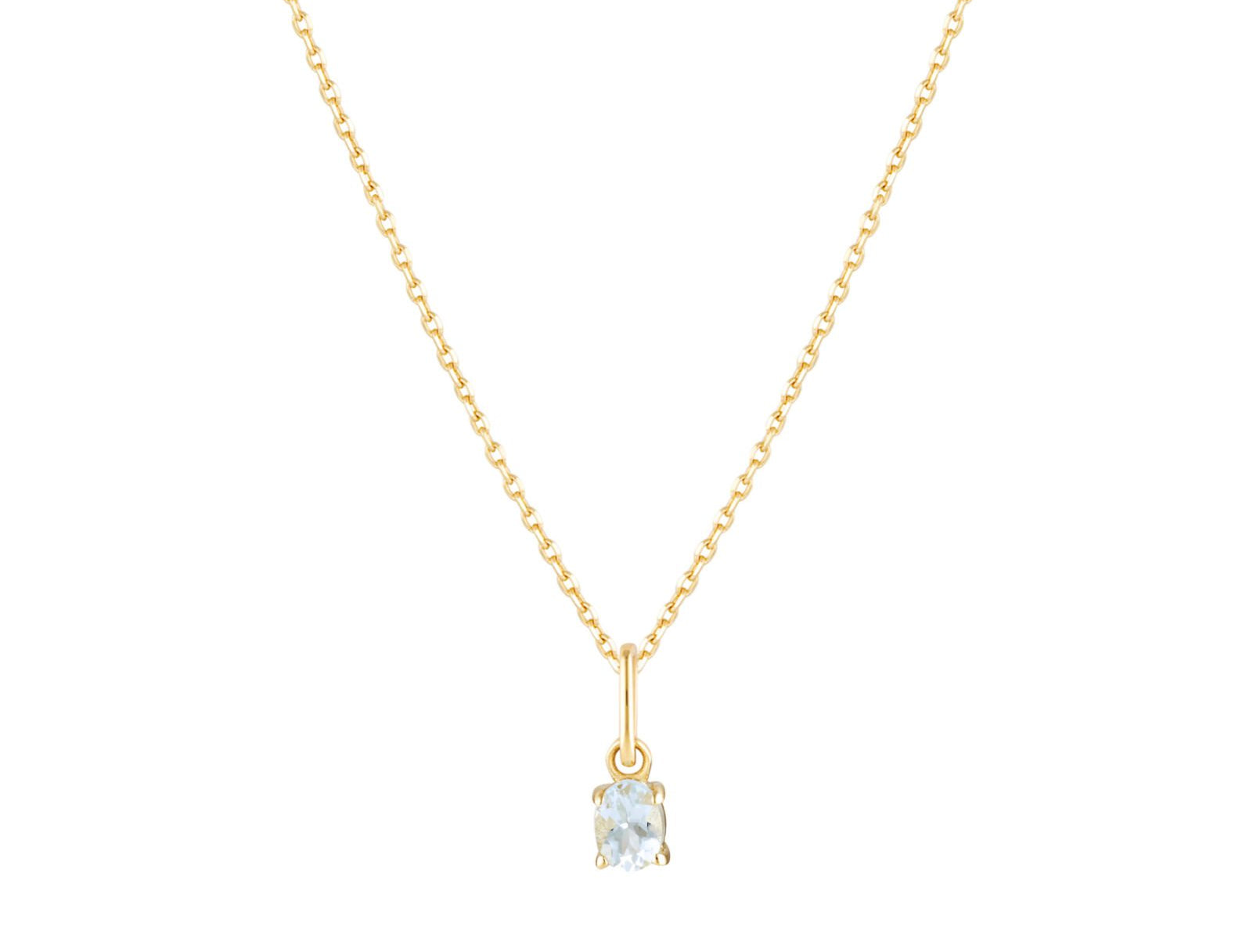 Picture of Luna Rae Solid 9k Gold Aquamarine Necklace