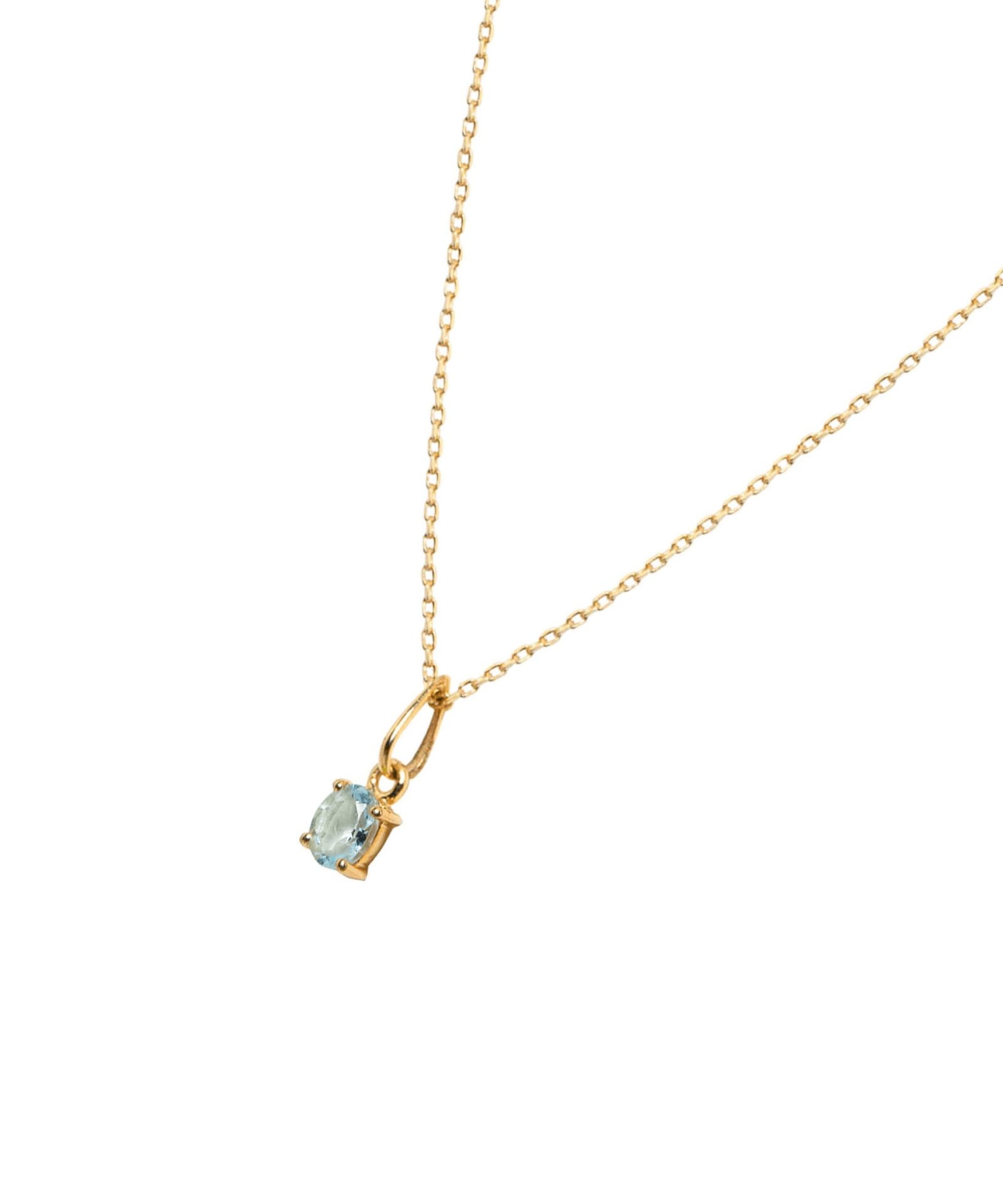 Picture of Luna Rae Solid 9k Gold Aquamarine Necklace