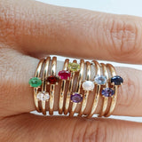 Yellow Gold Birthstone Ring