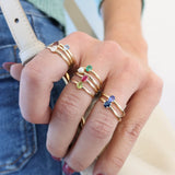 Yellow Gold Birthstone Ring
