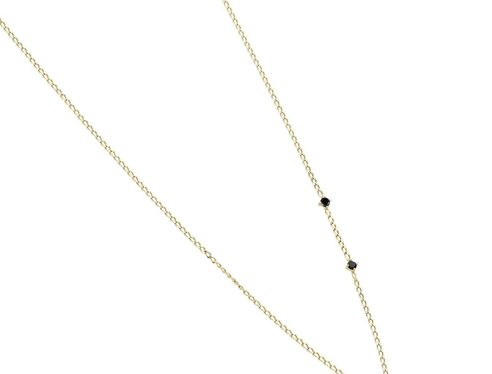 Picture of Luna Rae Solid 9k Gold Black Night Necklace