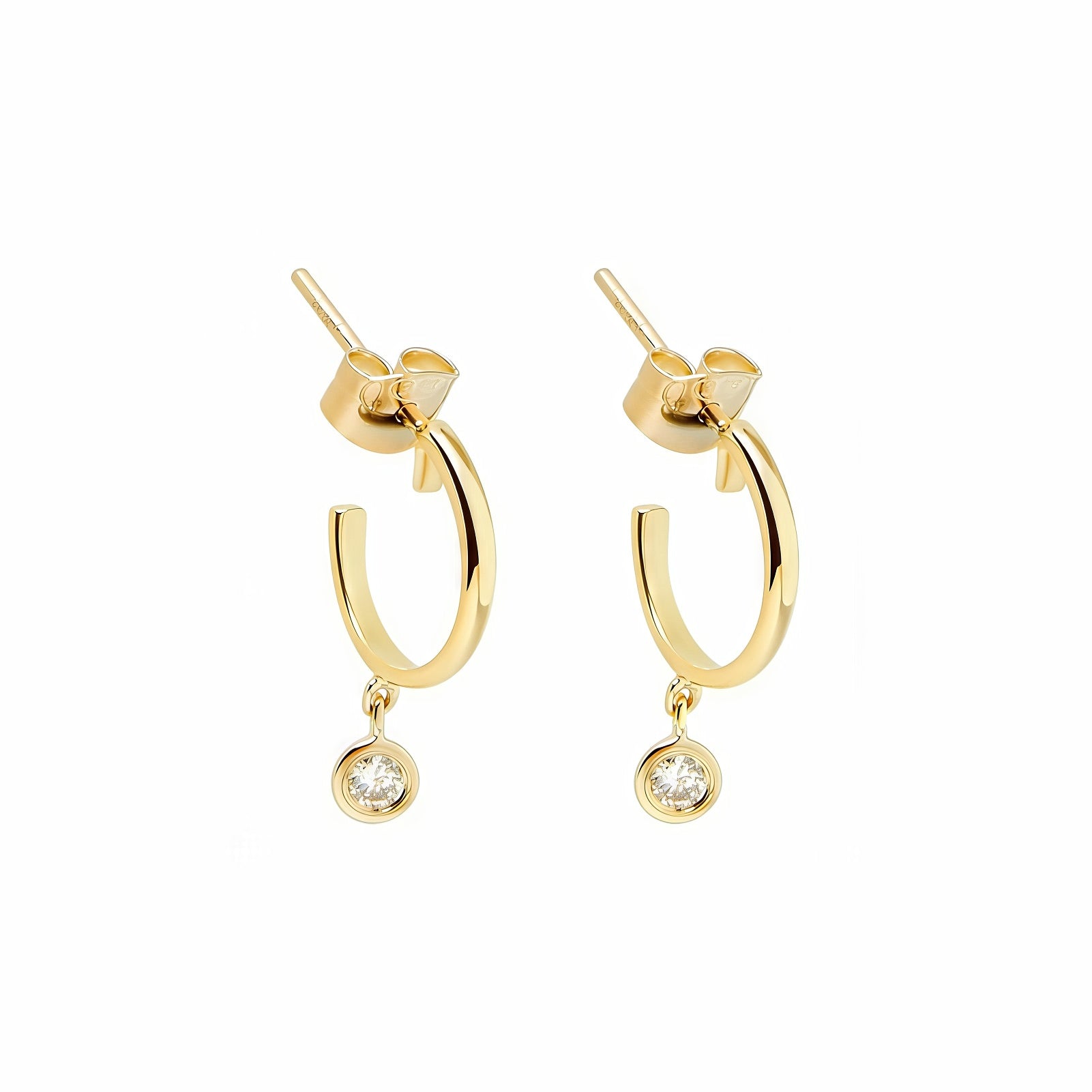 Picture of Luna Rae Solid 9k Gold Diamond Sky Hoops