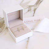 Picture of Luna Rae Solid 9k Gold Diamond Sky Hoops