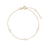 Yellow Gold Drifter Pearl Bracelet
