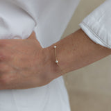 Yellow Gold Drifter Pearl Bracelet