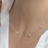 Yellow Gold Drifter Pearl Necklace