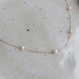 Yellow Gold Drifter Pearl Necklace