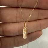 Drop Diamond Bar Necklace