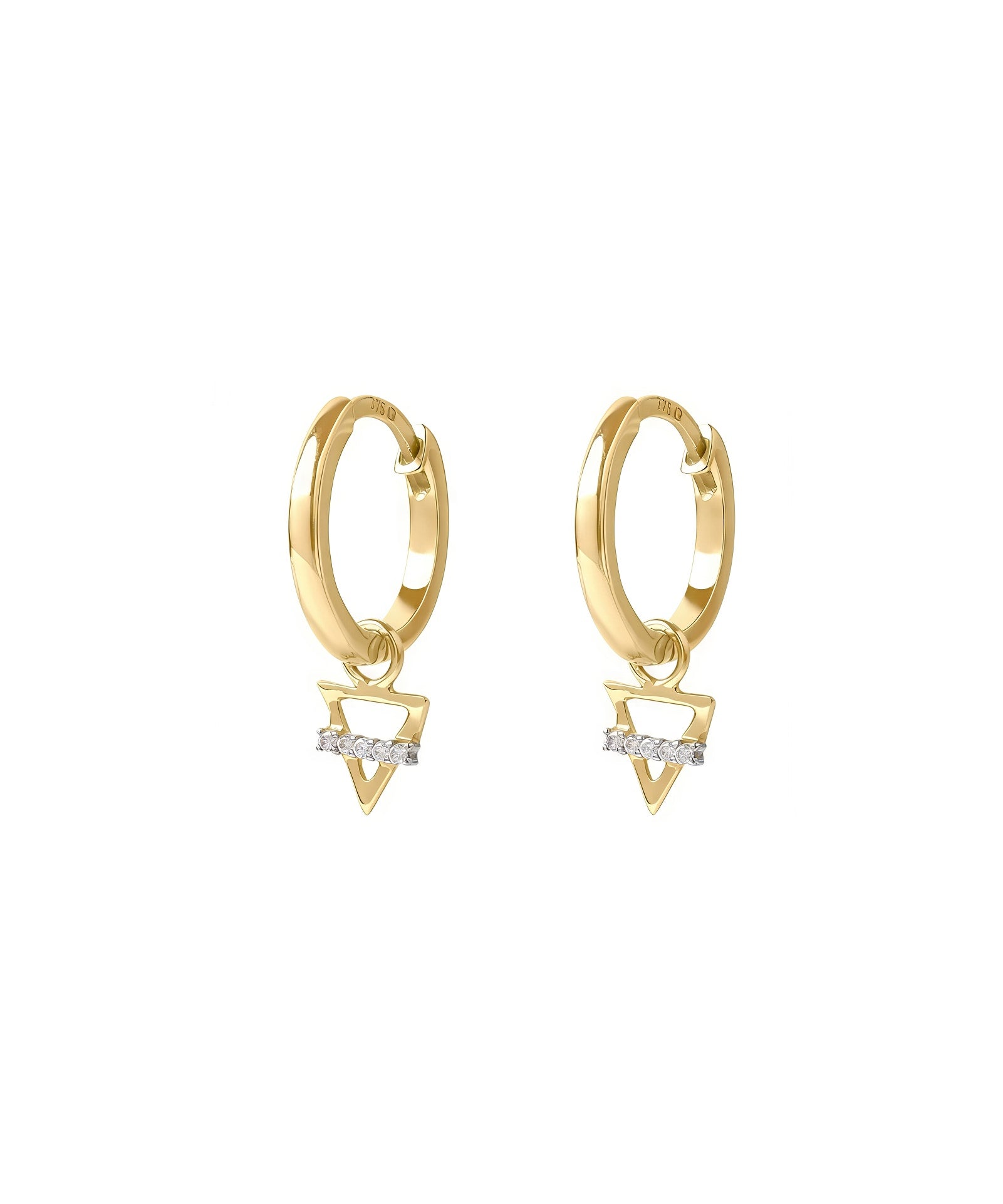 Picture of Luna Rae Solid 9k Gold Earth Element Hoops