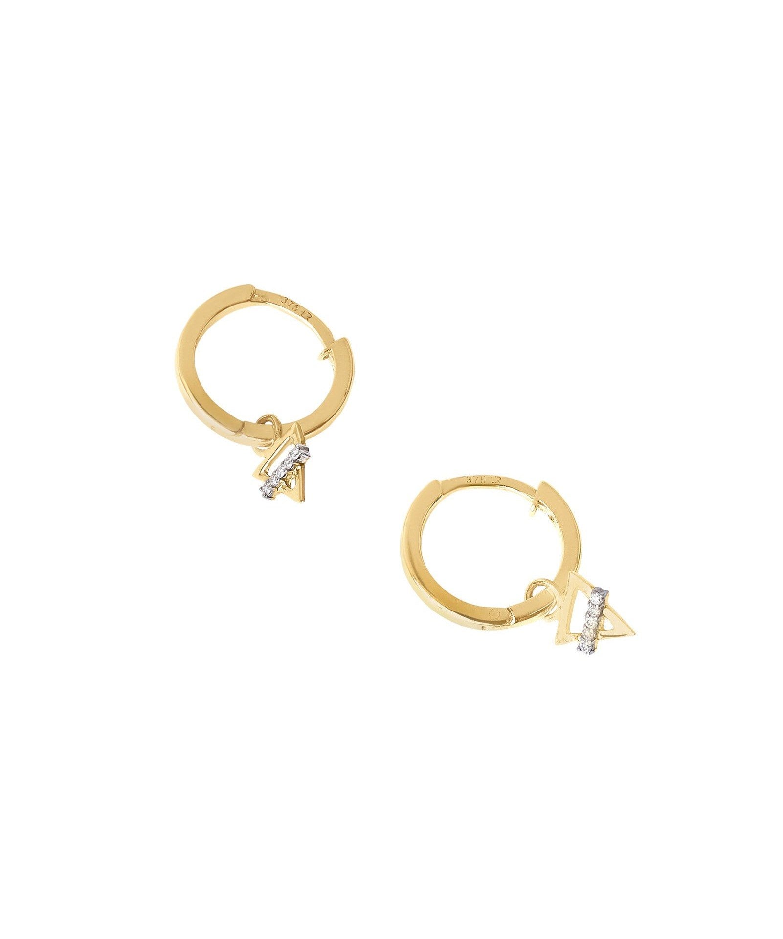 Picture of Luna Rae Solid 9k Gold Earth Element Hoops