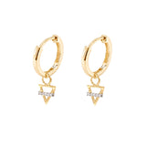 Solid Gold Earth Element Hoops