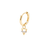 Solid Gold Earth Element Hoops