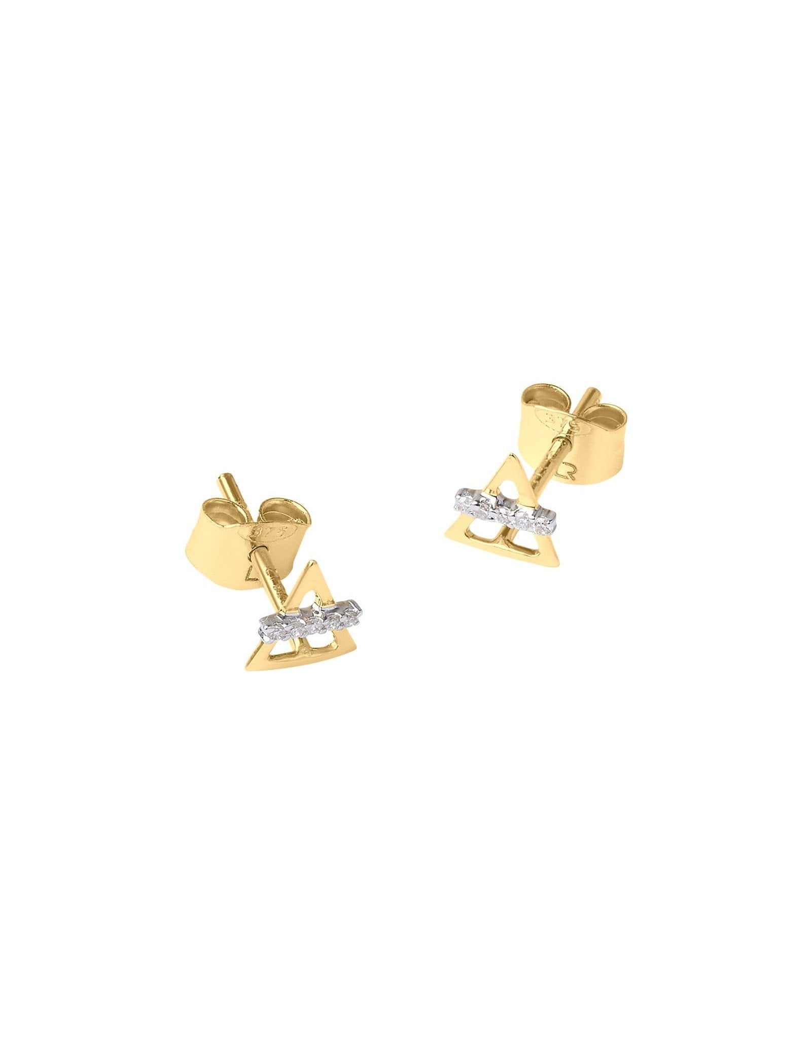 Picture of Luna Rae Solid 9k Gold Earth Element Studs