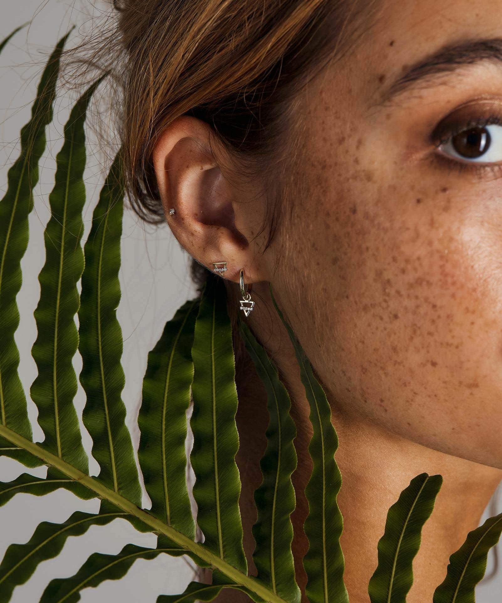 Picture of Luna Rae Solid 9k Gold Earth Element Studs