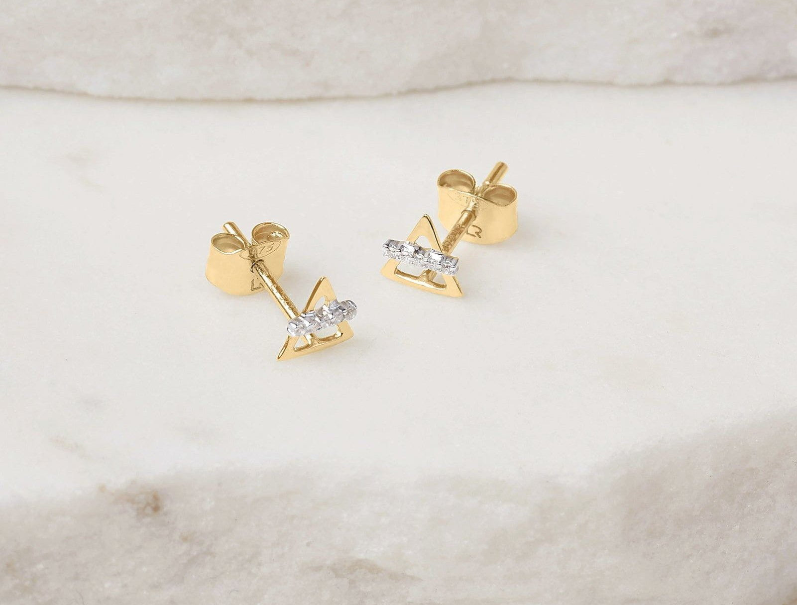 Picture of Luna Rae Solid 9k Gold Earth Element Studs