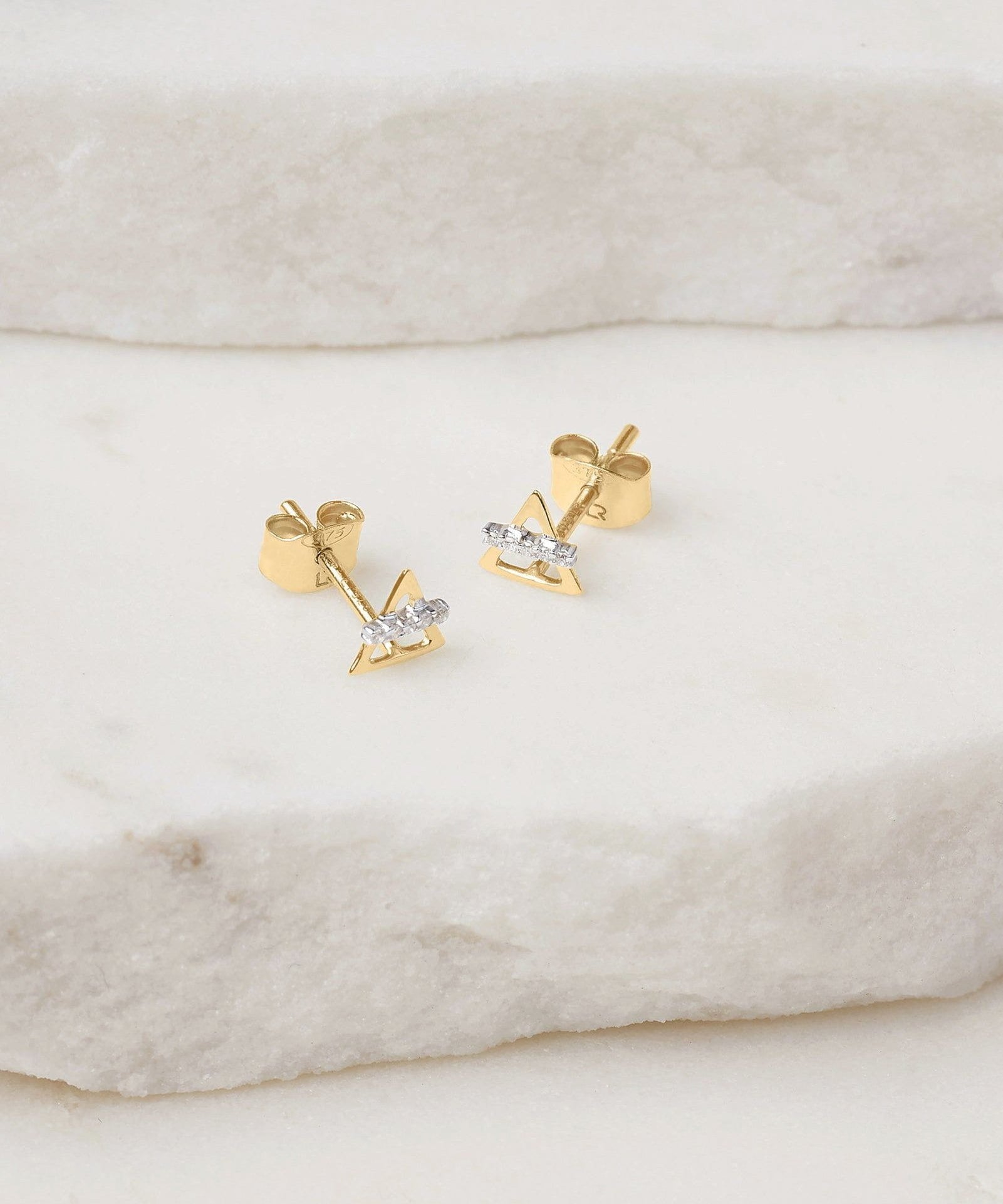 Picture of Luna Rae Solid 9k Gold Earth Element Studs