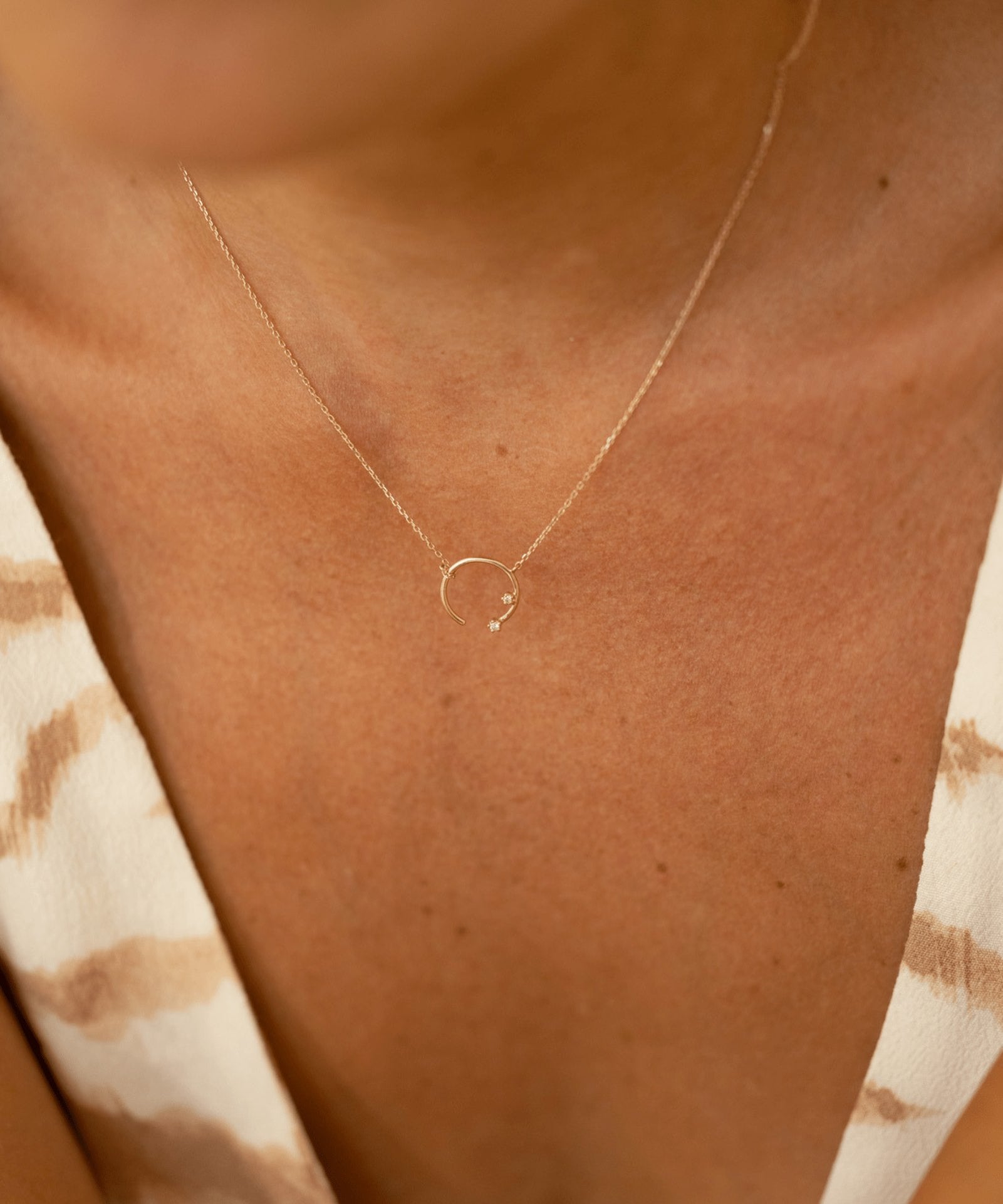 Picture of Luna Rae Solid 9k Gold Eclipse Necklace