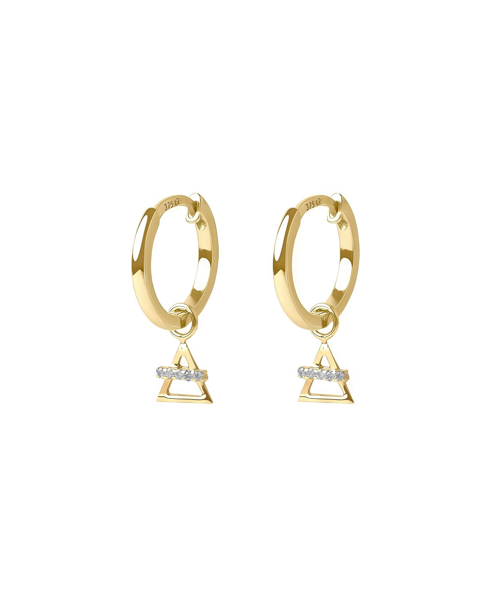 Picture of Luna Rae Solid 9k Gold Air Element Hoops