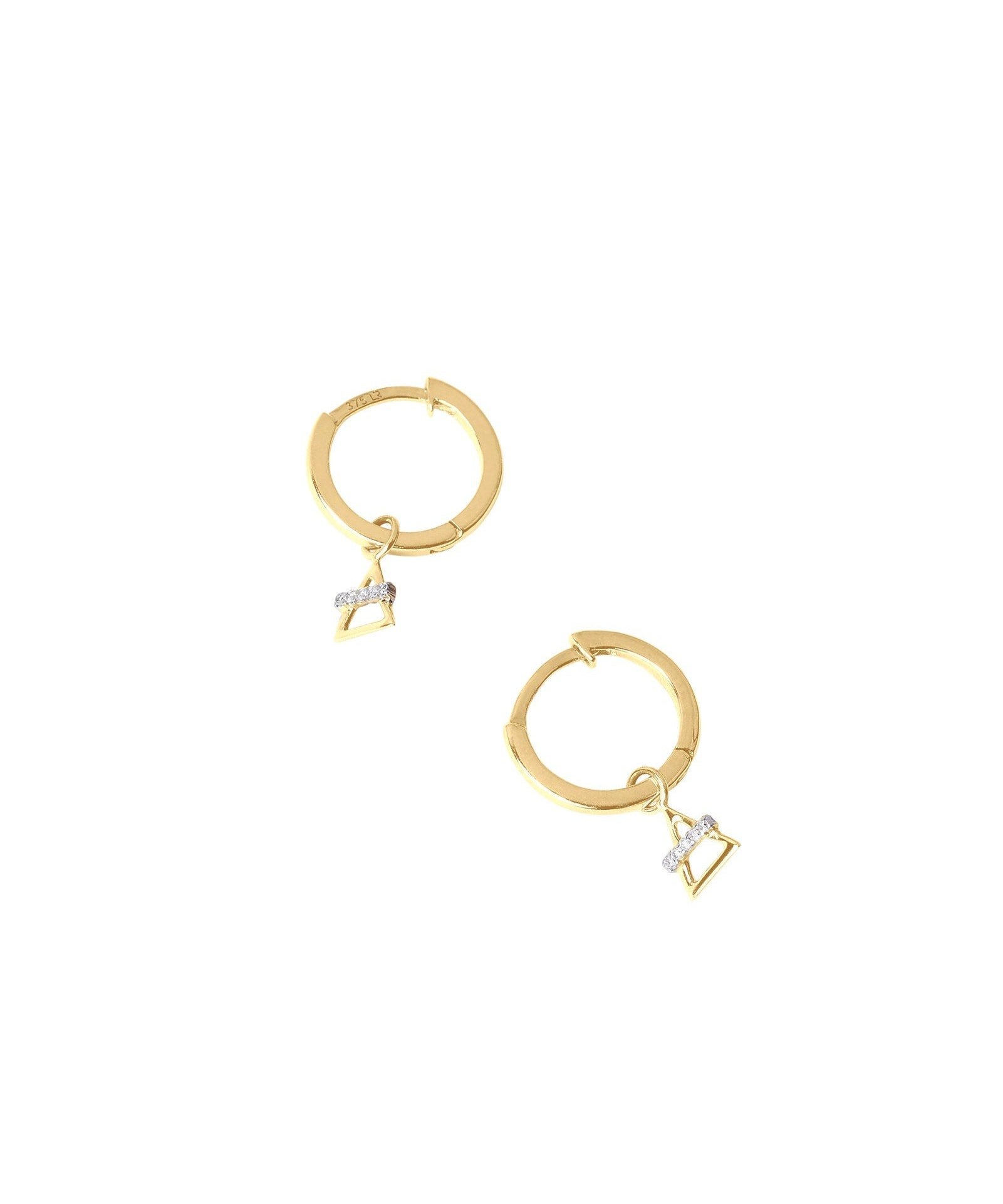 Picture of Luna Rae Solid 9k Gold Air Element Hoops