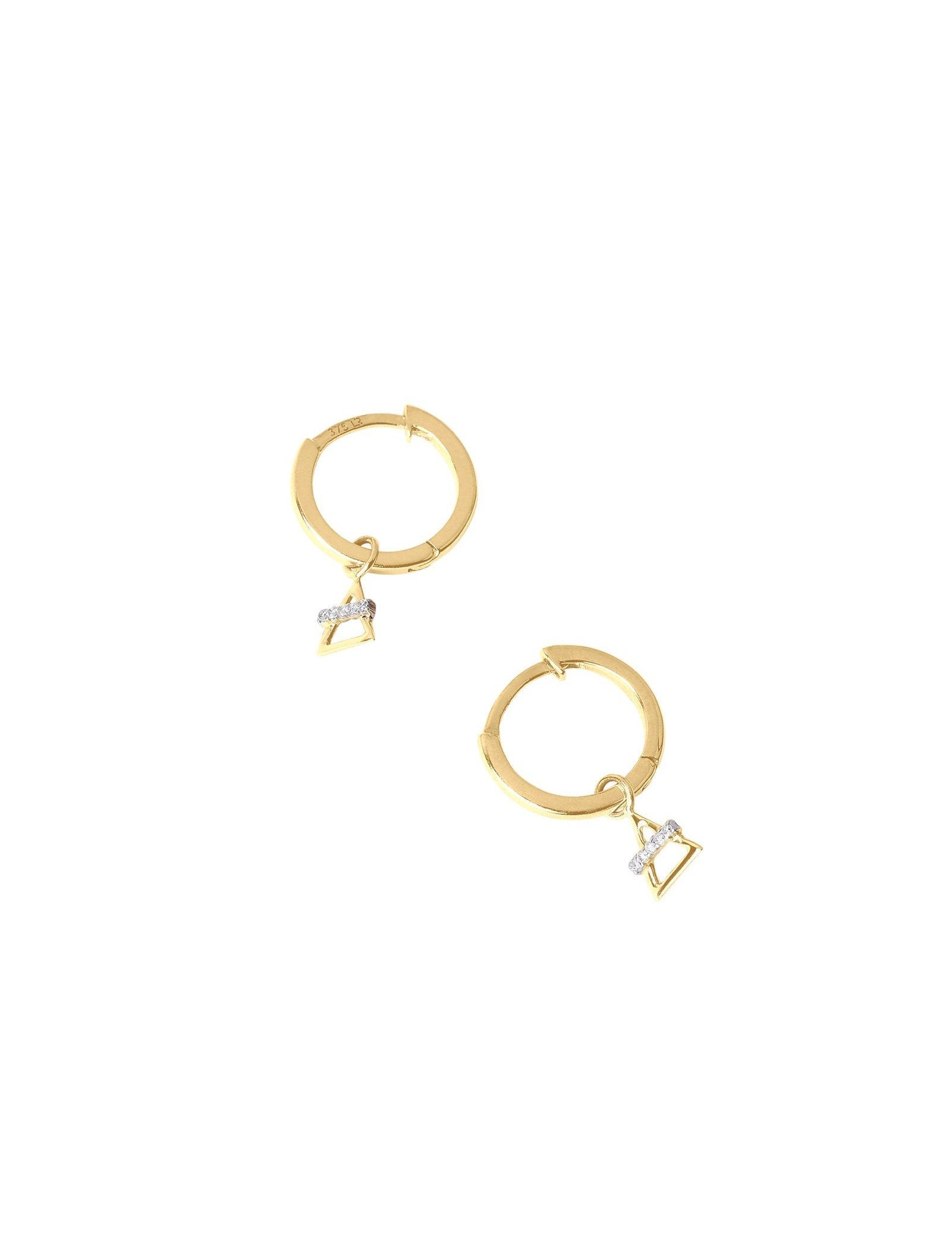 Picture of Luna Rae Solid 9k Gold Air Element Hoops