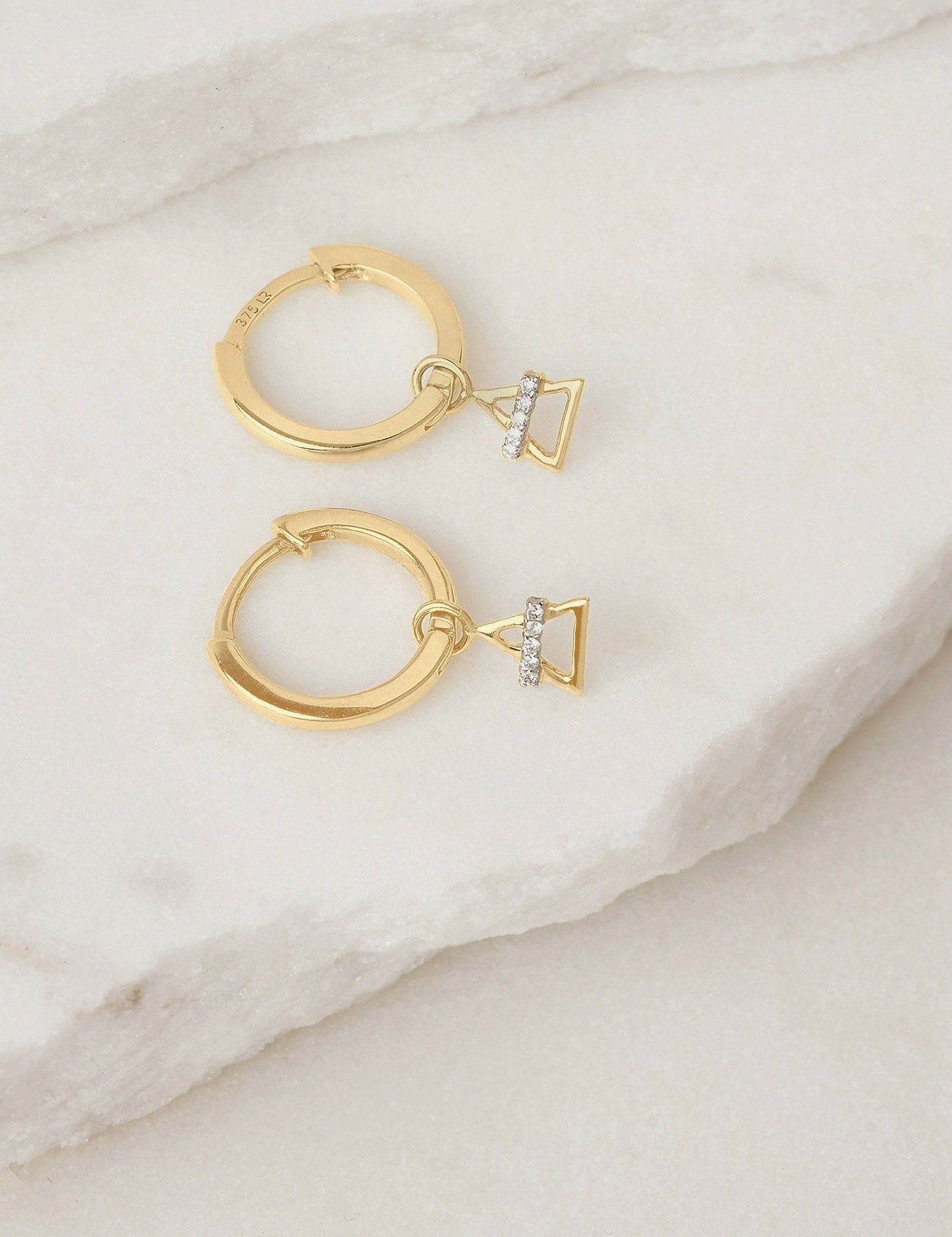 Picture of Luna Rae Solid 9k Gold Air Element Hoops