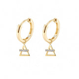 Solid Gold Air Element Hoops