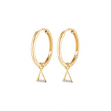 Solid Gold Air Element Hoops