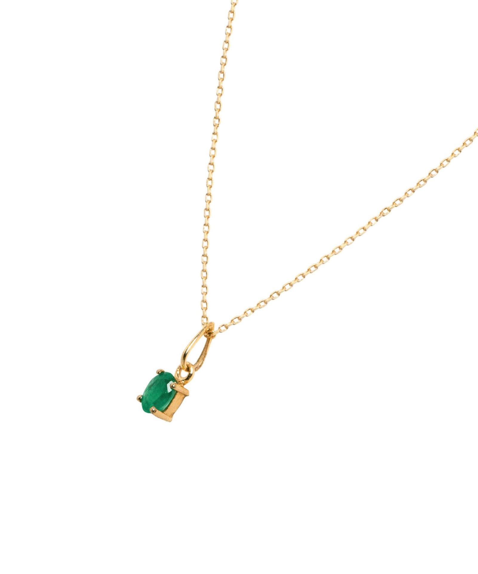Picture of Luna Rae Solid 9k Gold Emerald Necklace
