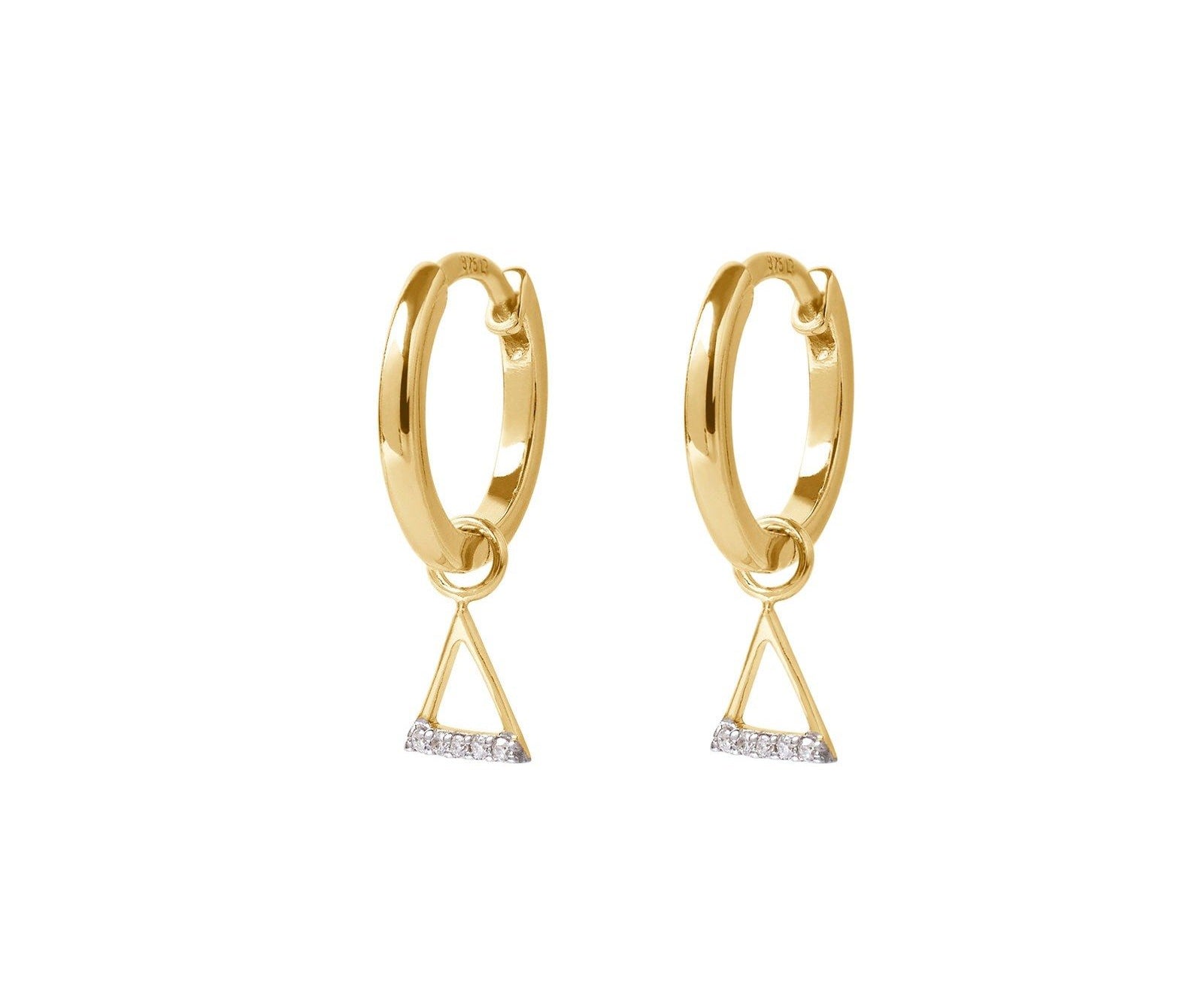 Picture of Luna Rae Solid 9k Gold Fire Element Hoops