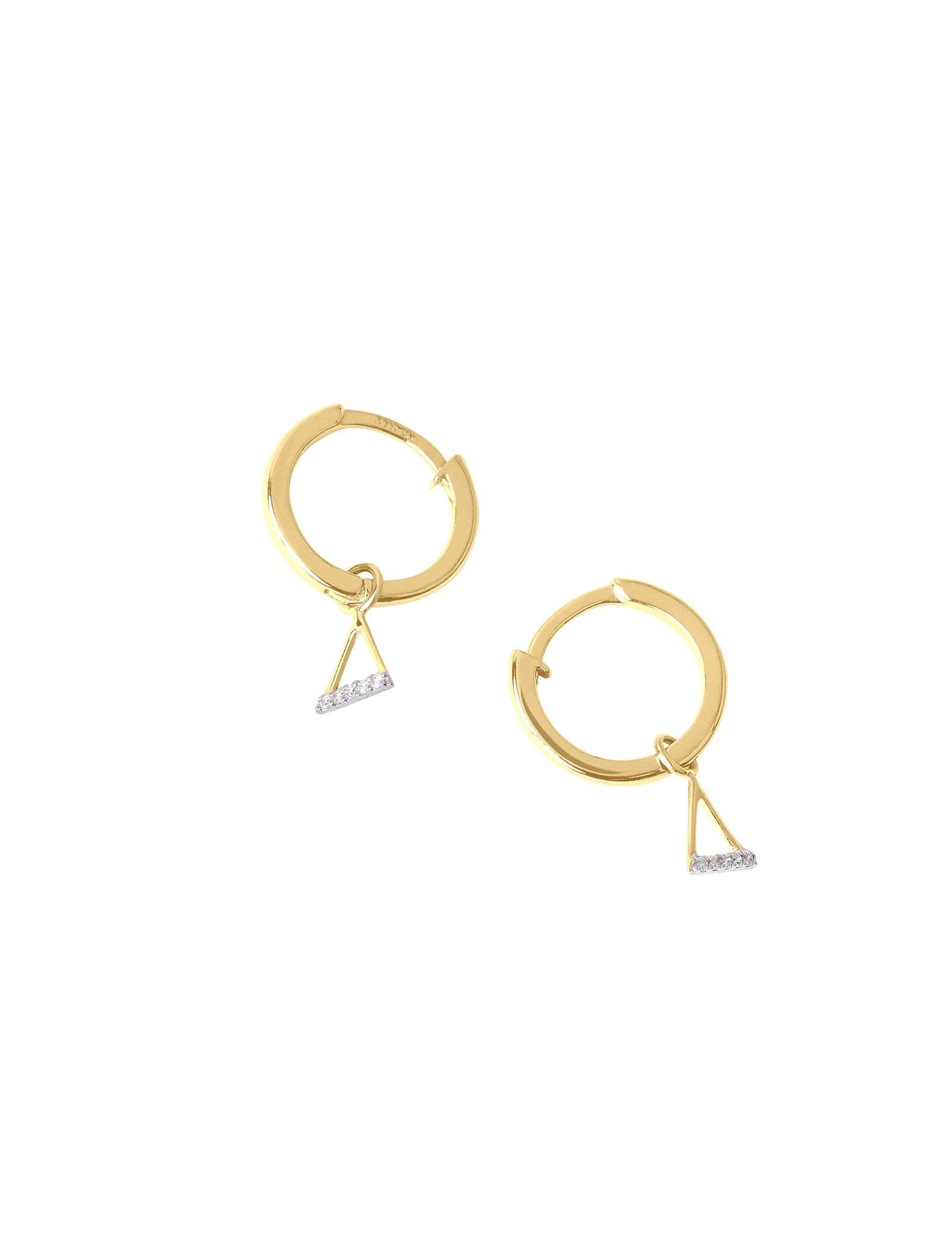 Picture of Luna Rae Solid 9k Gold Fire Element Hoops