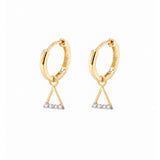 Solid Gold Fire Element Hoops