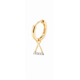 Solid Gold Fire Element Hoops