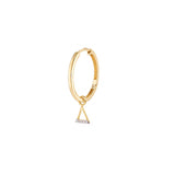 Solid Gold Fire Element Hoops