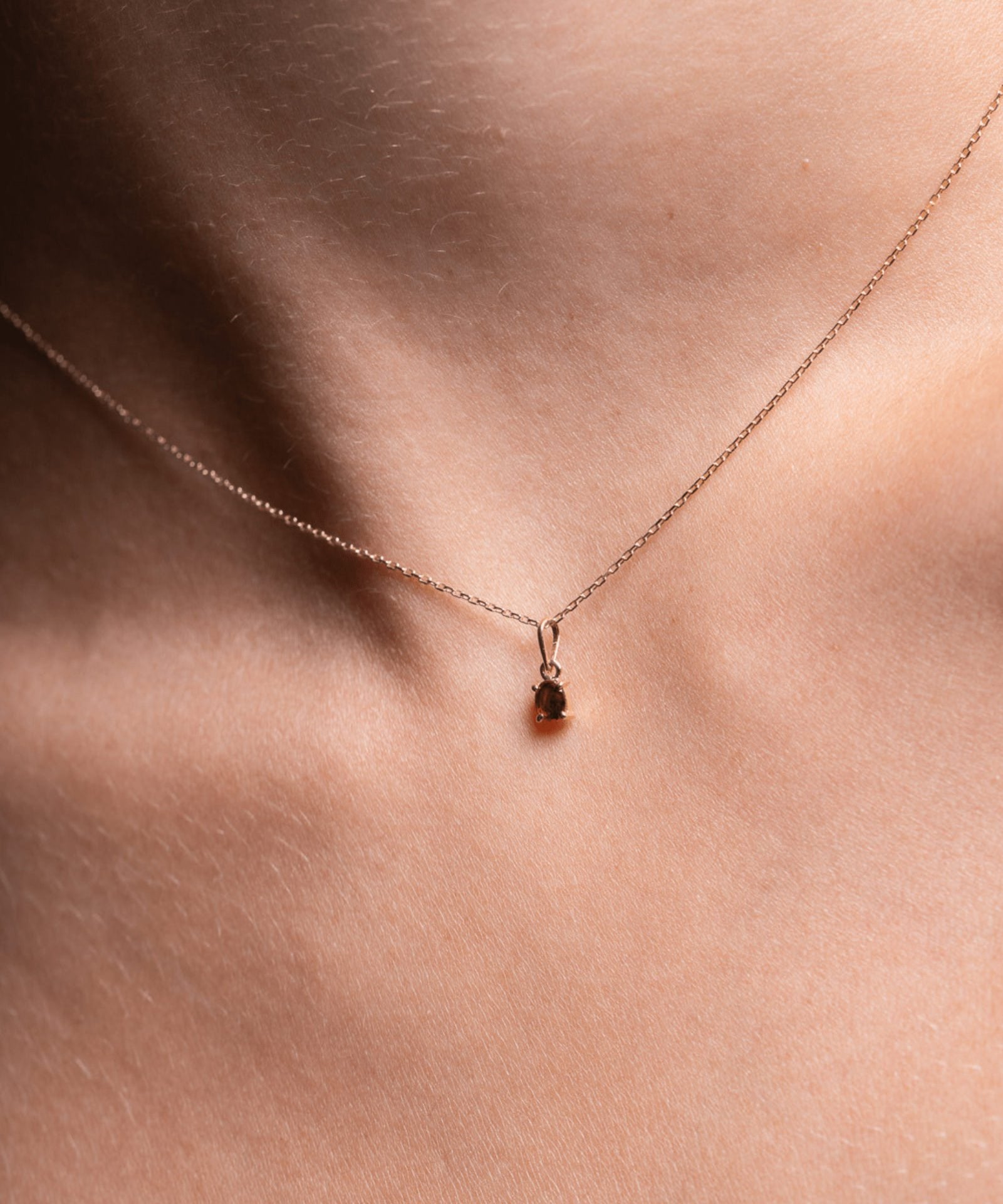 Picture of Luna Rae Solid 9k Gold Garnet Necklace