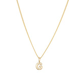 Gold Vermeil Classic Bubble Letter Necklace