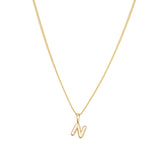 Gold Vermeil Classic Bubble Letter Necklace