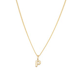 Gold Vermeil Classic Bubble Letter Necklace
