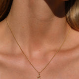 Gold Vermeil Classic Bubble Letter Necklace