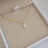 Gold Vermeil Crescent Pendant