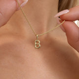 Gold Vermeil Bubble Letter Pendant