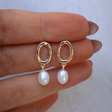 Gold Vermeil Echo Pearl Earrings