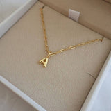 Gold Vermeil Paperclip Bubble Letter Necklace